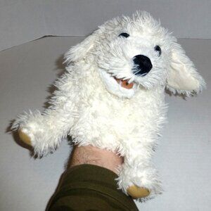 Folkmanis Puppets Maltese Dog 13" Full Body Hand Puppet Plush